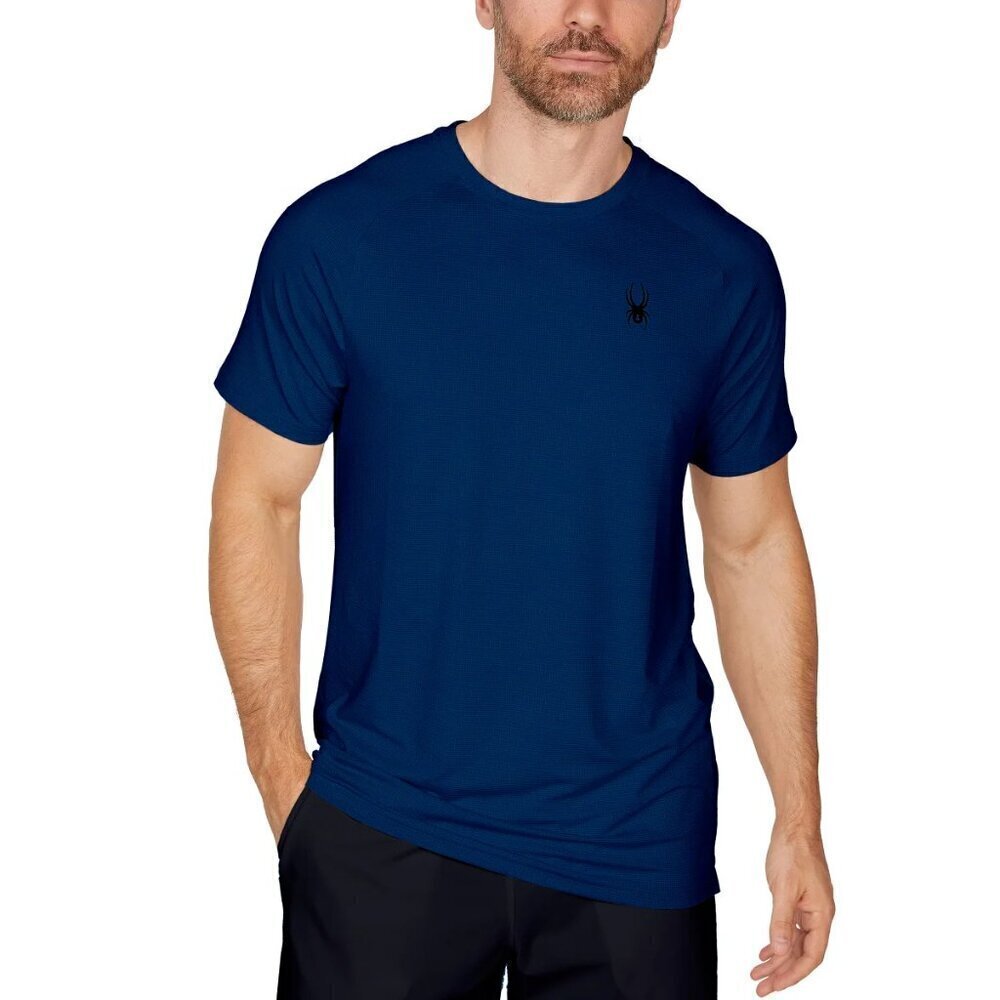 Spyder Active Men's Tee XXL Blue Ventilated Fabric Lightweight